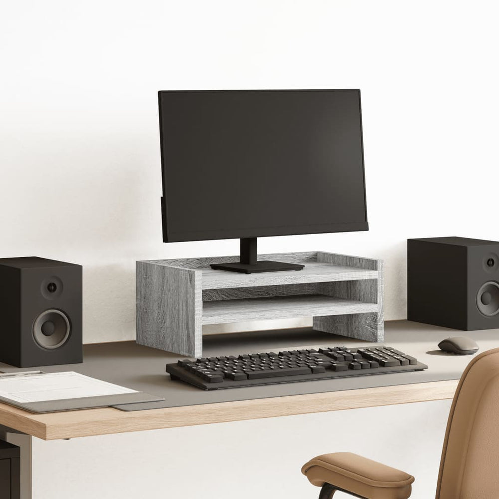 Monitorständer Grau Sonoma 42x24x16 cm