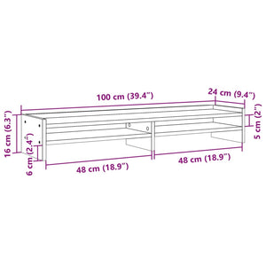 Monitorständer Sonoma Eiche 100 cm
