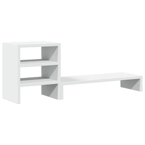 Monitorständer mit Organizer, Weiß