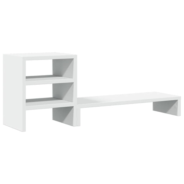 Monitorständer mit Organizer, Weiß