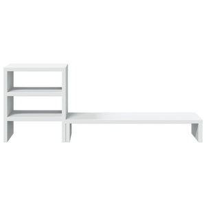 Monitorständer mit Organizer, Weiß