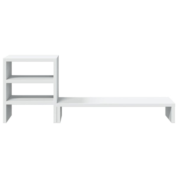 Monitorständer mit Organizer, Weiß