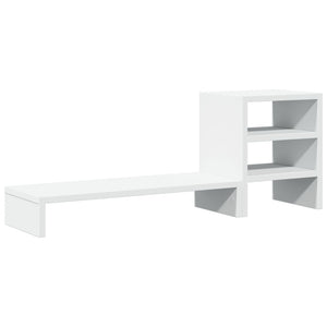 Monitorständer mit Organizer, Weiß