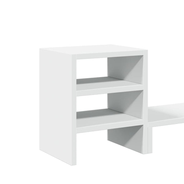 Monitorständer mit Organizer, Weiß