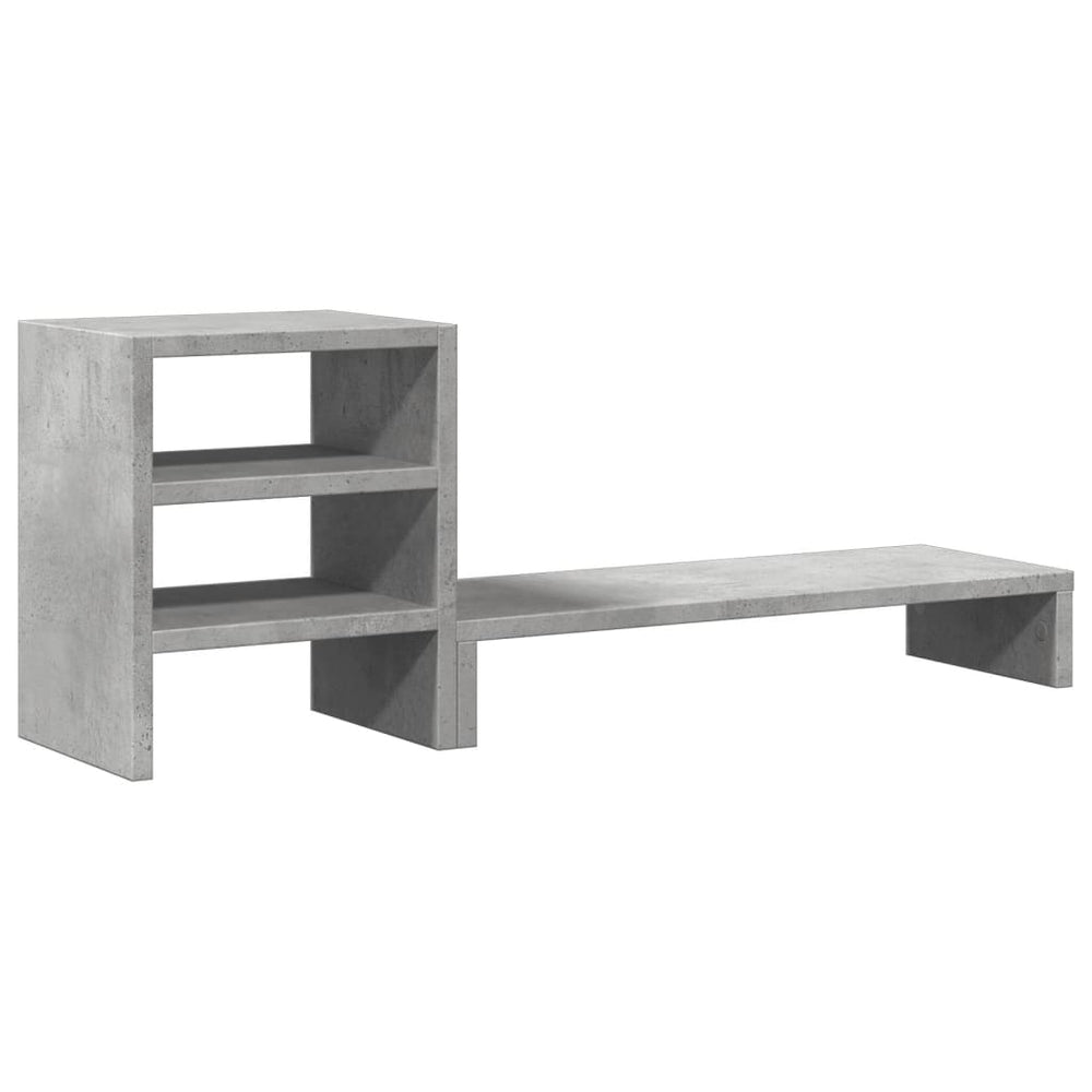 Monitorständer Betongrau mit Organizer