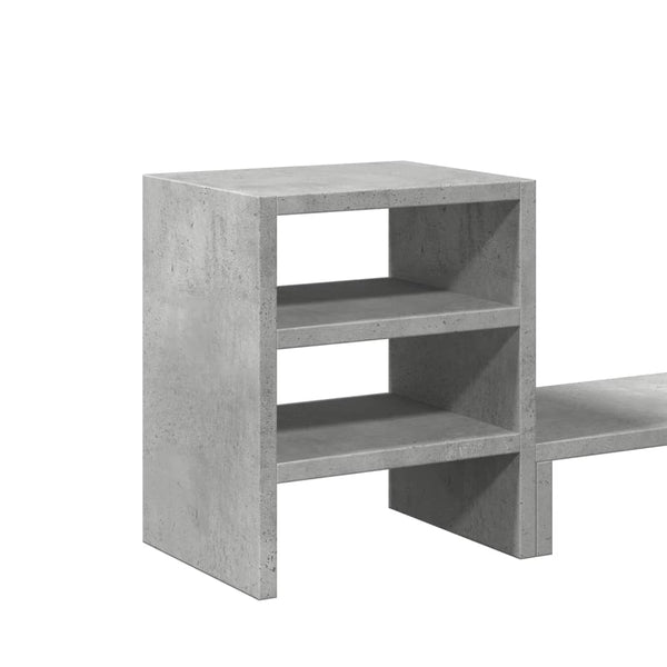 Monitorständer Betongrau mit Organizer