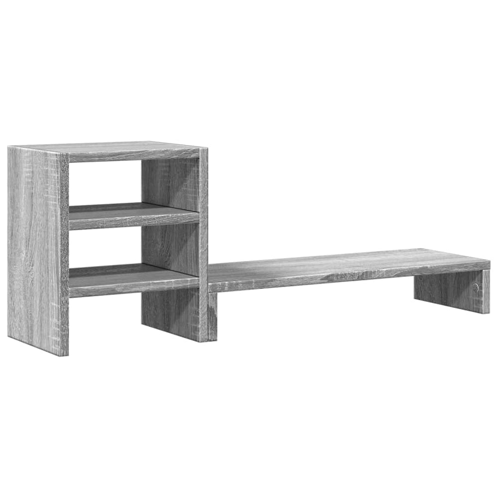 vidaXL Monitor Stand with Desk Organizer Sonoma Grey