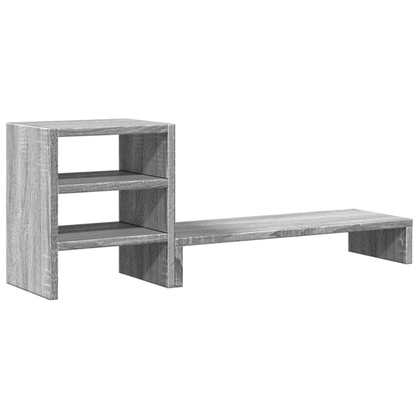 Monitorständer mit Organizer Grau Sonoma