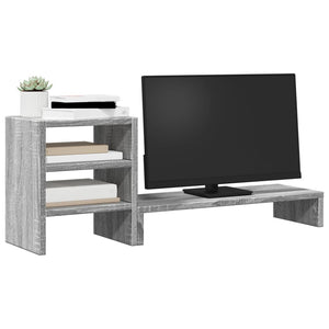 Monitorständer mit Organizer Grau Sonoma