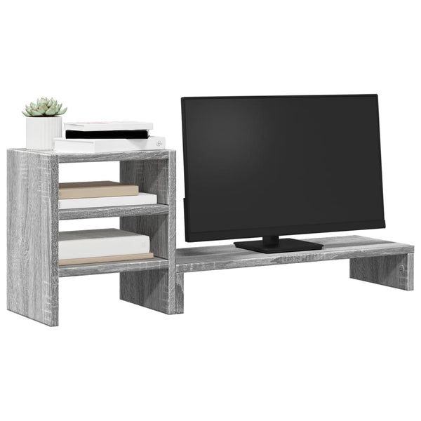 Monitorständer mit Organizer Grau Sonoma