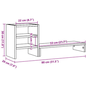 Monitorständer Artisan Eiche mit Organizer