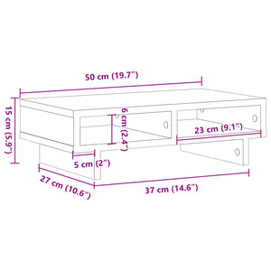 Monitorständer Altholz-Optik 50 cm