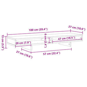 Monitorständer Braun Eichenoptik 100 cm