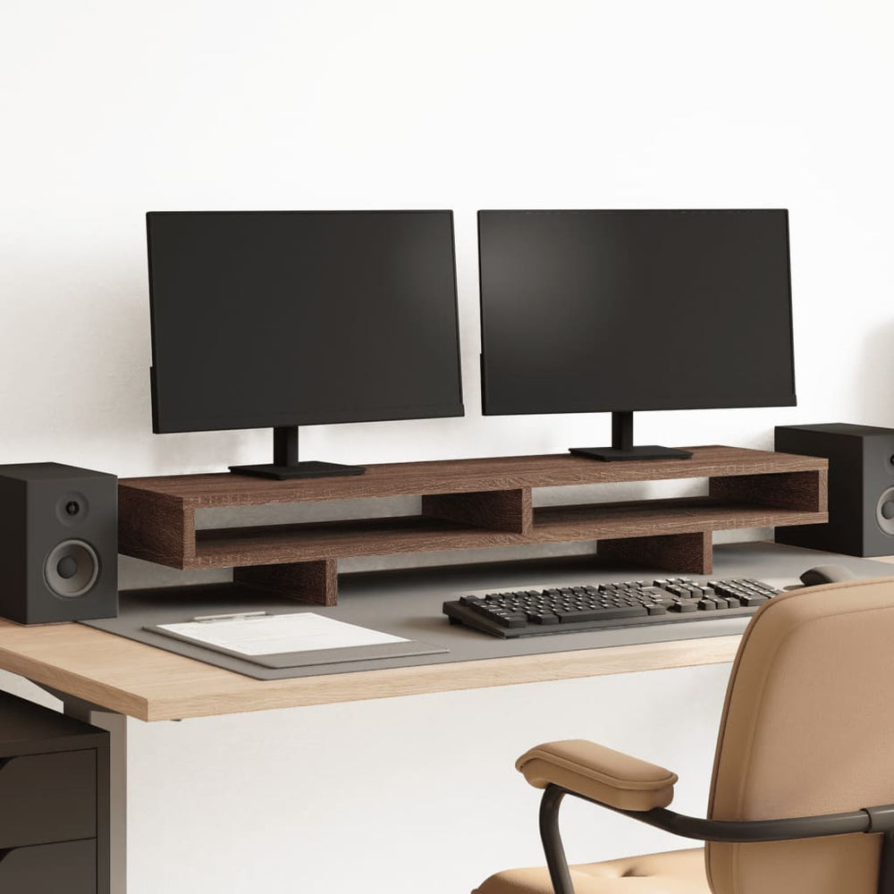 Monitorständer Braun Eichenoptik 100 cm