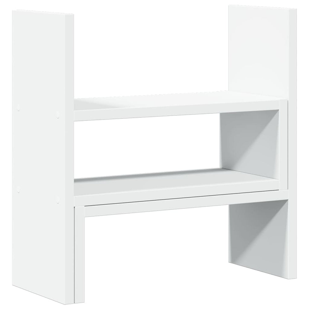 vidaXL Organiseur de bureau réglable Blanc 40x17x41 cm