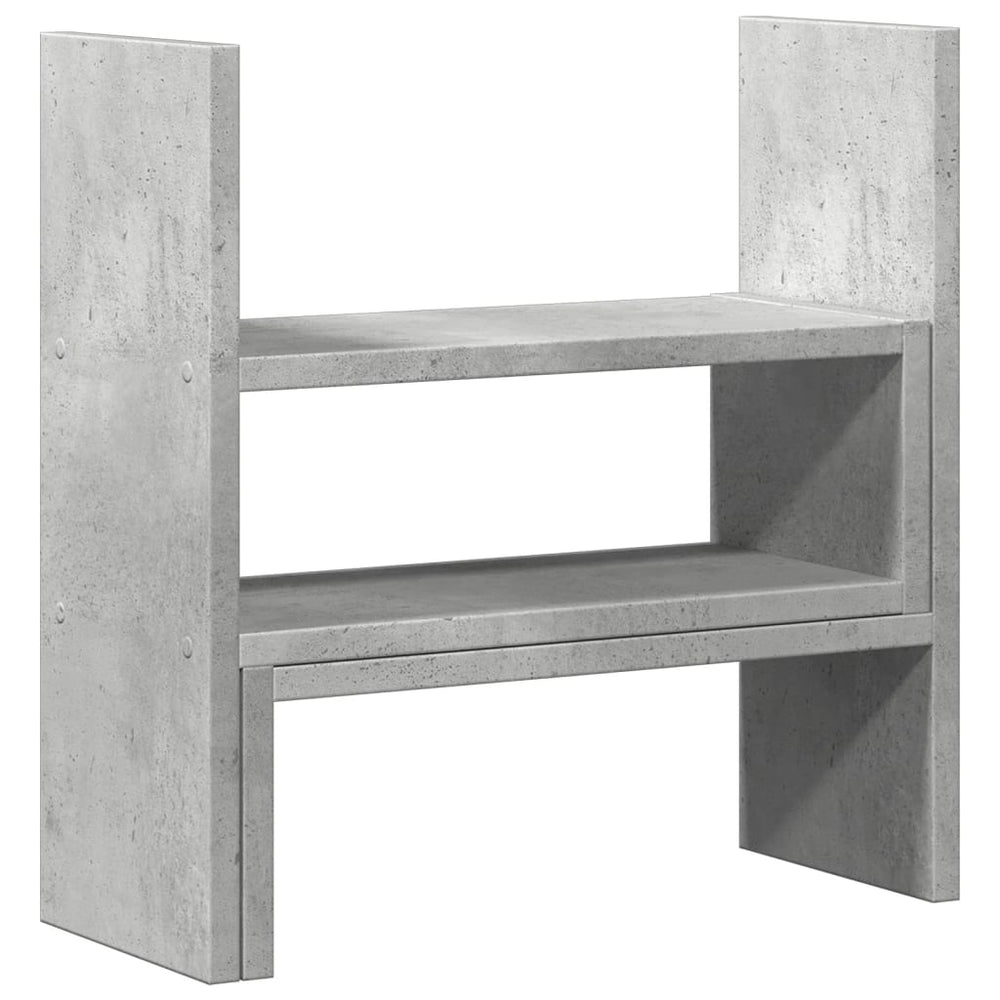 vidaXL Organisateur de bureau réglable Gris béton 40x17x41 cm
