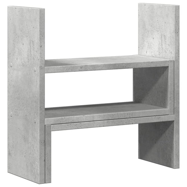 Verstellbarer Schreibtisch-Organizer Betongrau
