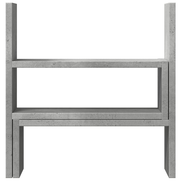 Verstellbarer Schreibtisch-Organizer Betongrau