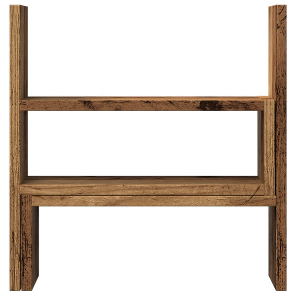 Verstellbarer Schreibtisch-Organizer Altholz-Optik