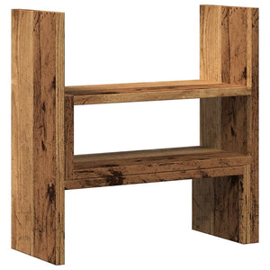 Verstellbarer Schreibtisch-Organizer Altholz-Optik