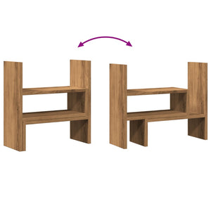 Verstellbarer Schreibtisch-Organizer Artisan-Eiche
