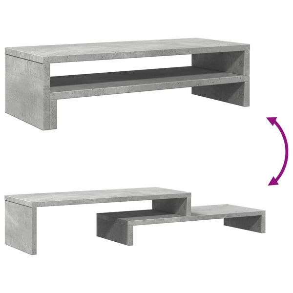 Monitorständer Betongrau 54x22x15 cm