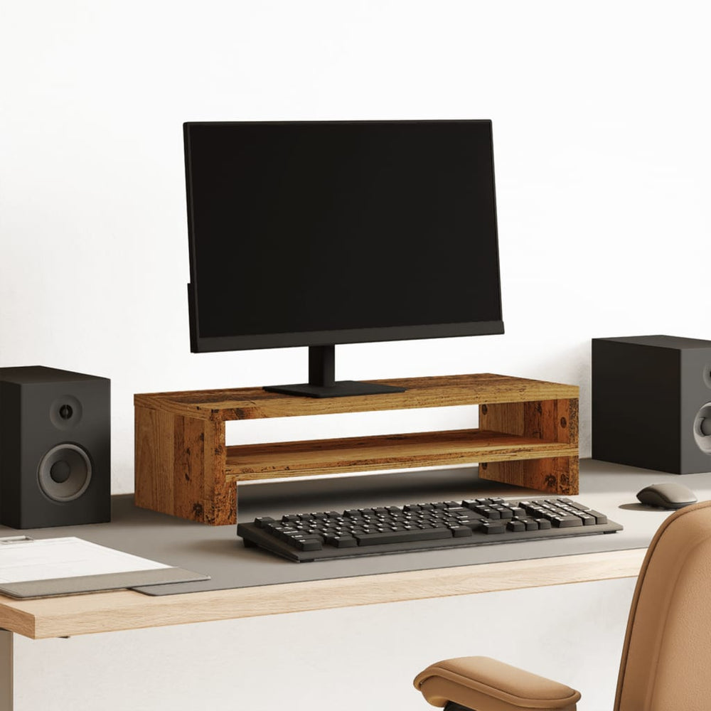 Monitorständer Altholz-Optik