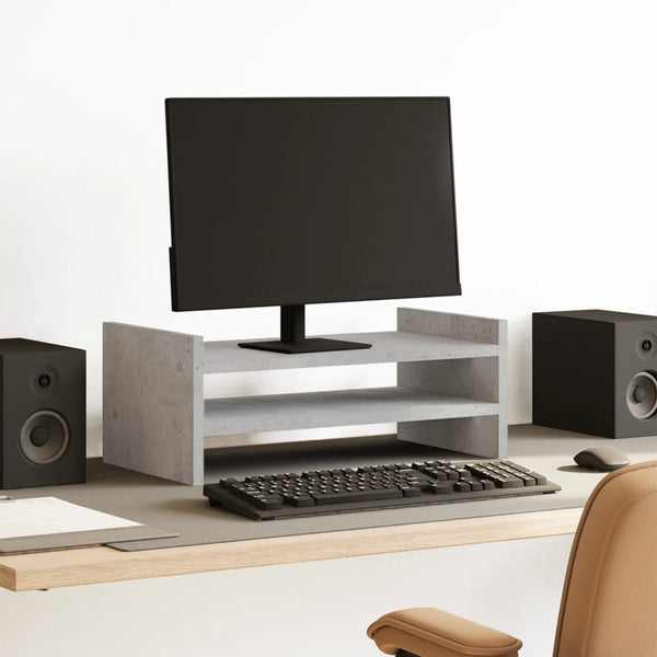 Monitorständer Betongrau 50x27x20 cm