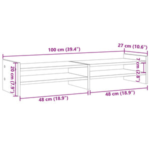 Monitorständer Grau Sonoma 100 cm