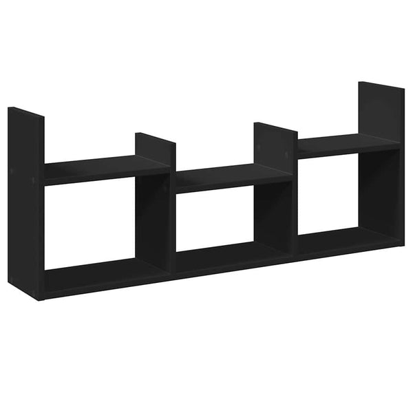 Schwarzer Wandschrank, 100x18x40 cm