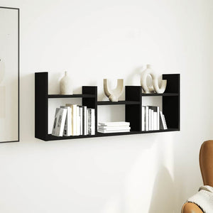 Schwarzer Wandschrank, 100x18x40 cm