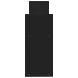 Schwarzer Wandschrank, 100x18x40 cm