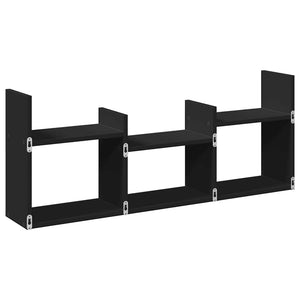 Schwarzer Wandschrank, 100x18x40 cm