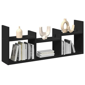 Schwarzer Wandschrank, 100x18x40 cm