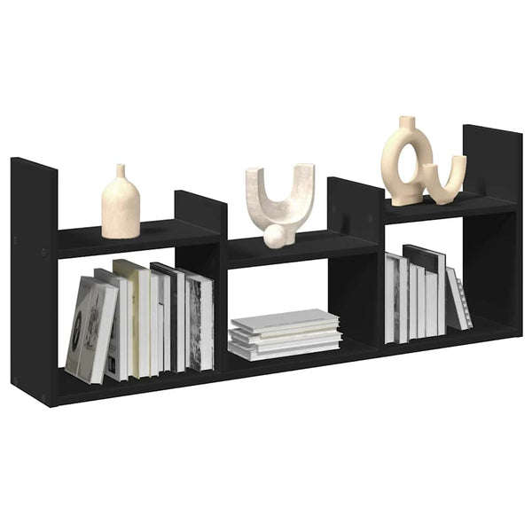 Schwarzer Wandschrank, 100x18x40 cm