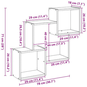Wandschrank Weiß 78x18x71 cm