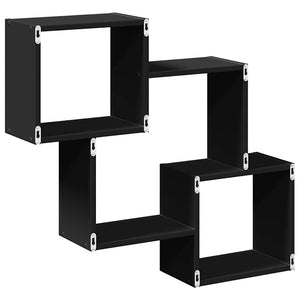Schwarzer Wandschrank 78x71 cm