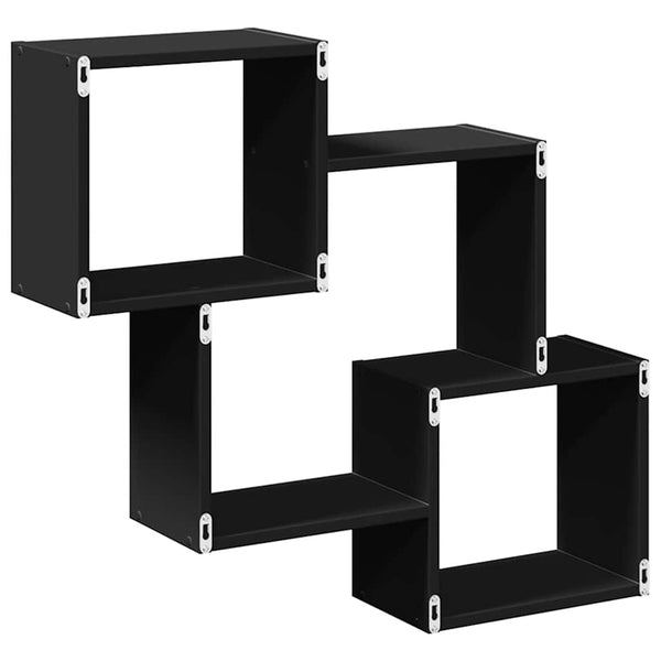 Schwarzer Wandschrank 78x71 cm