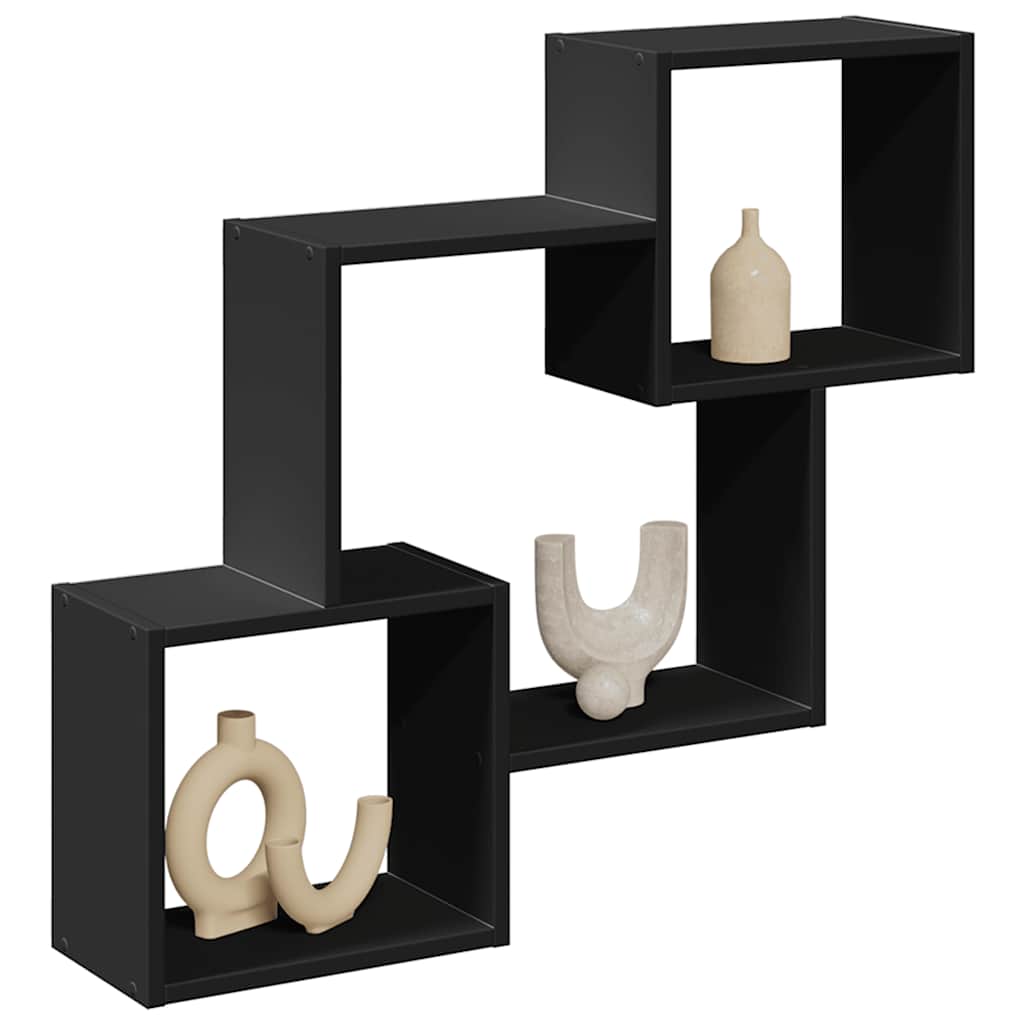 Schwarzer Wandschrank 78x71 cm