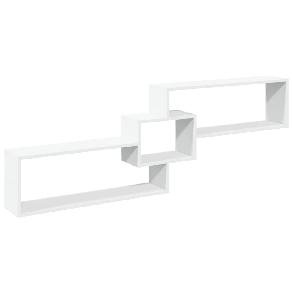 vidaXL Wall Cabinet 158x18x53 cm White Engineered Wood