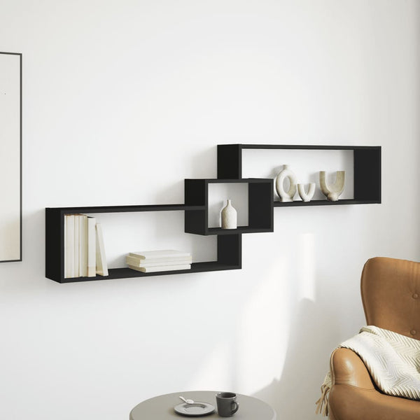 Schwarzer Wandschrank 158 cm