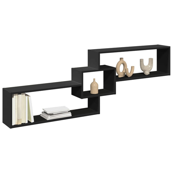 Schwarzer Wandschrank 158 cm