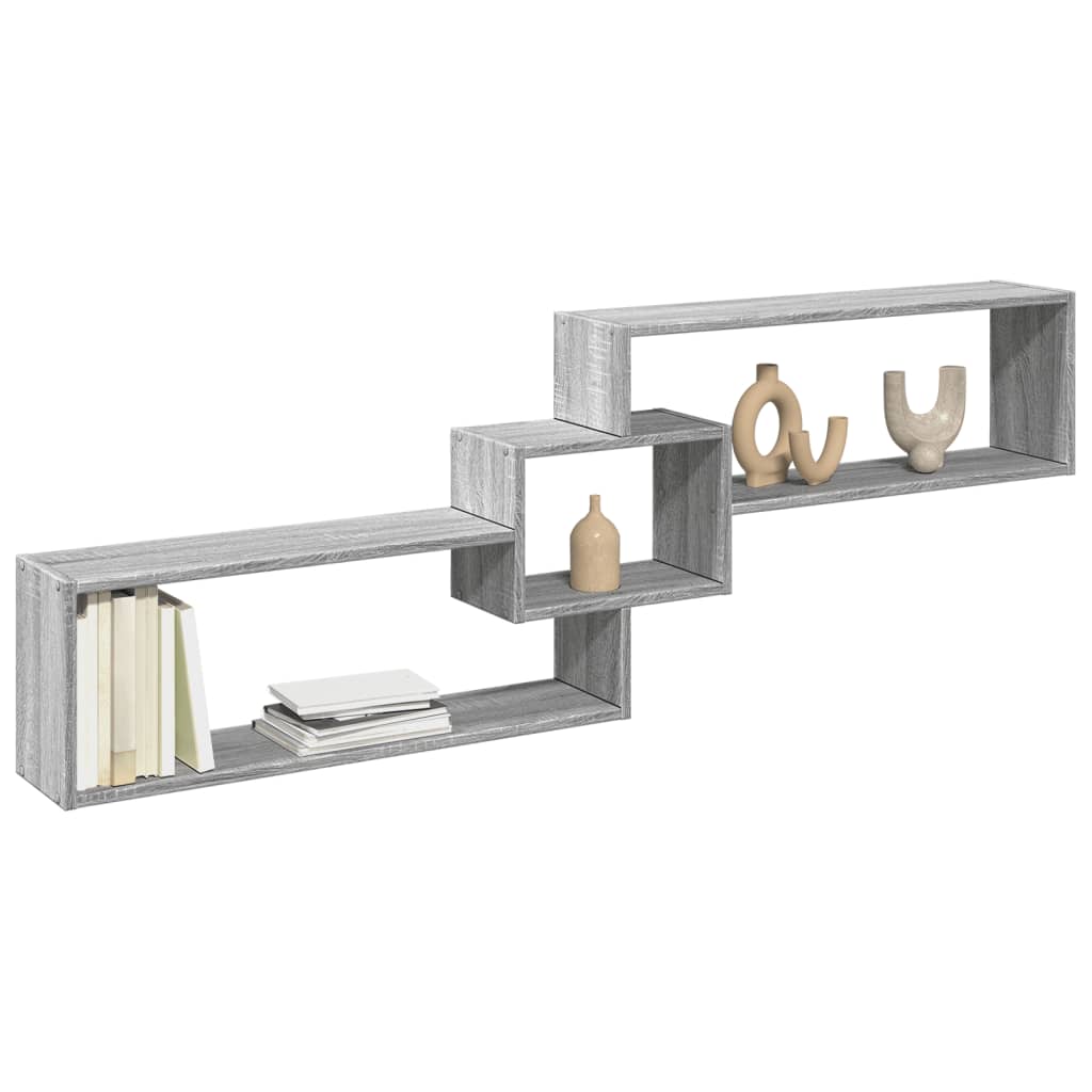 Grauer Wandschrank Sonoma Holz 158cm