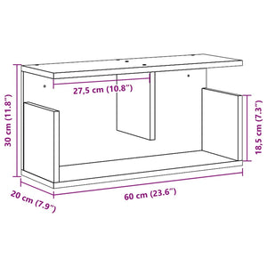 Weißer Wandschrank 60x20x30 cm