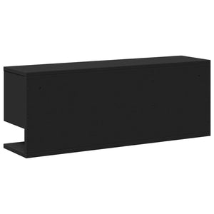 Wandschrank Schwarz 80x20x30 cm