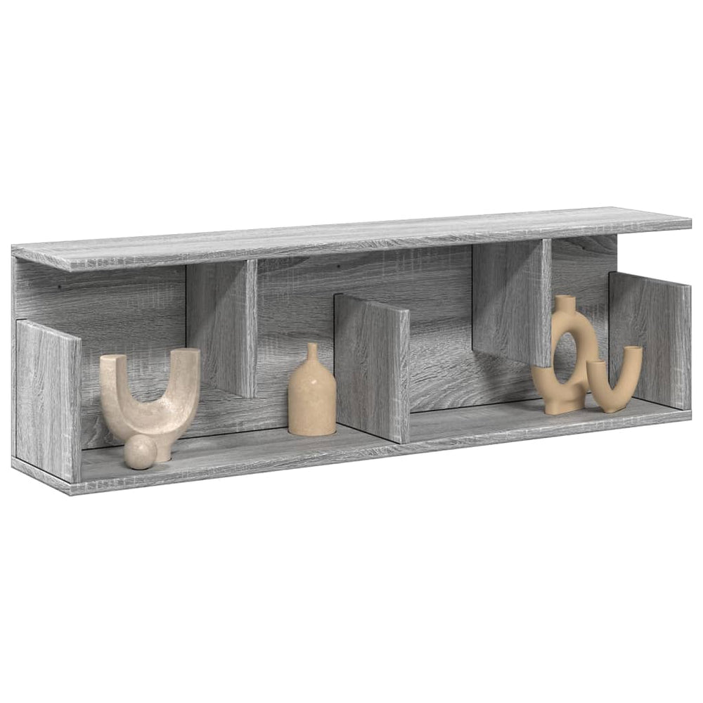 vidaXL Wall Cabinet 100x20x30 cm Sonoma Grey Engineered Wood