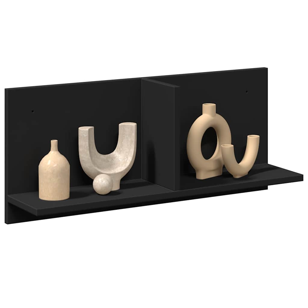 Schwarzer Wandschrank, 70x16,5x30 cm