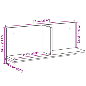 Betongrauer Hängeschrank, 70 cm