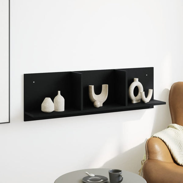 Schwarzer Wandschrank, 100 cm