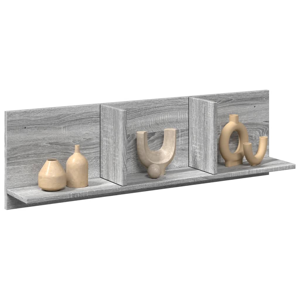 Grauer Wandschrank Sonoma Holz 100x30 cm